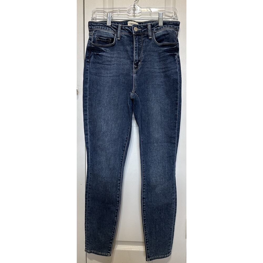 L'AGENCE Monique Ultra High Rise Skinny Jeans Dark Wash Denim Sz 27 2701BLD